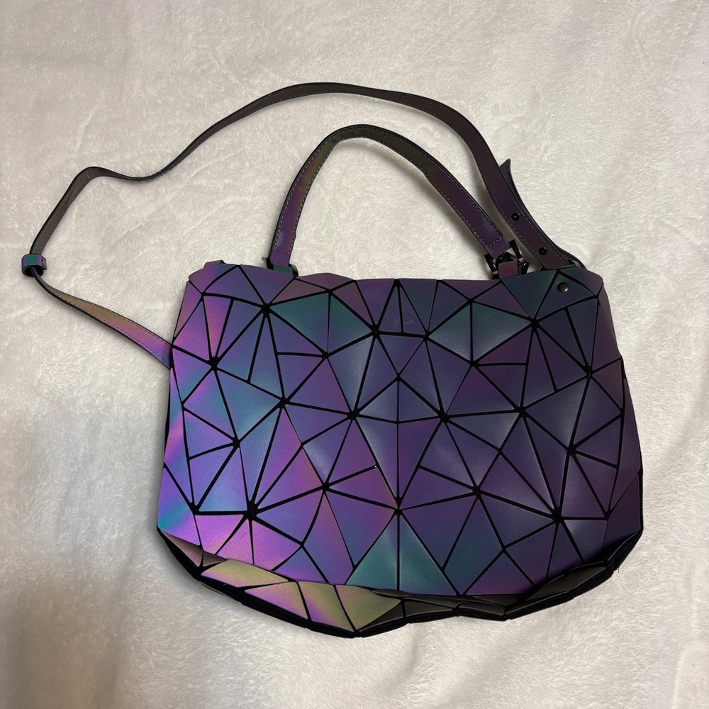 Geometric Purple Iridescent Women's Bag